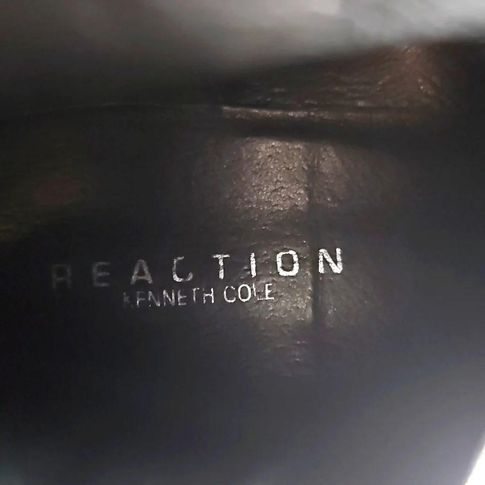 Kenneth Cole Reaction Black Leather Mens Boots Size 38 /6.5 - Picture 8 of 9